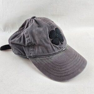 Black Clover Hat Mens Adjustable rey Lucky 4 Leaf Clover Cotton Strapback Golf